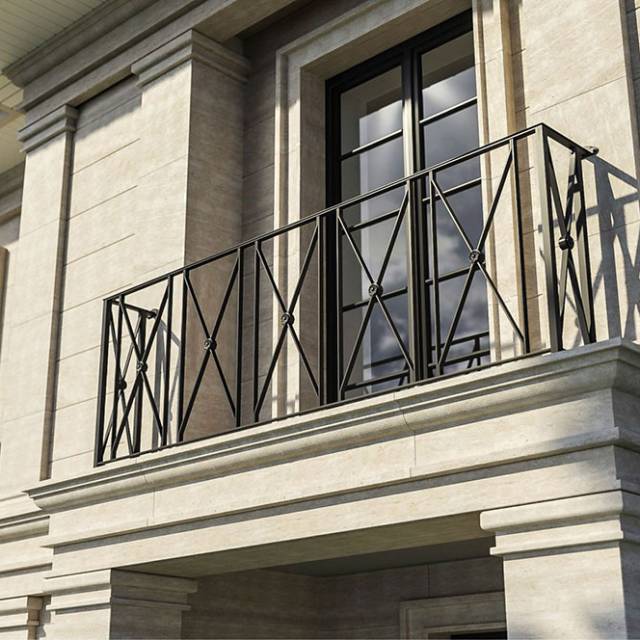 Стильные кованые перила балкона