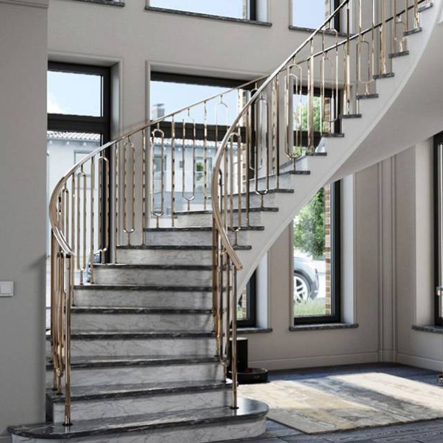 Красивые перила винтовой лестницы